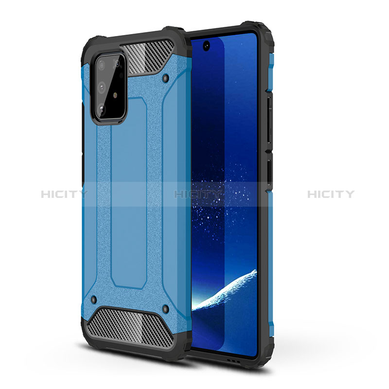 Coque Contour Silicone et Plastique Housse Etui Mat WL1 pour Samsung Galaxy S10 Lite Bleu Plus
