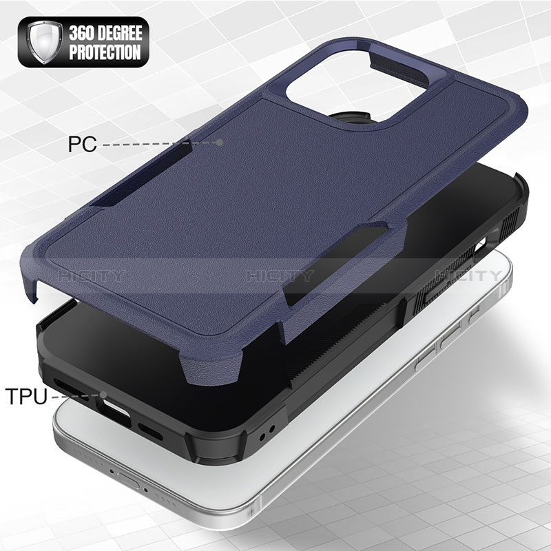 Coque Contour Silicone et Plastique Housse Etui Protection Integrale 360 Degres MQ1 pour Apple iPhone 13 Pro Max Plus