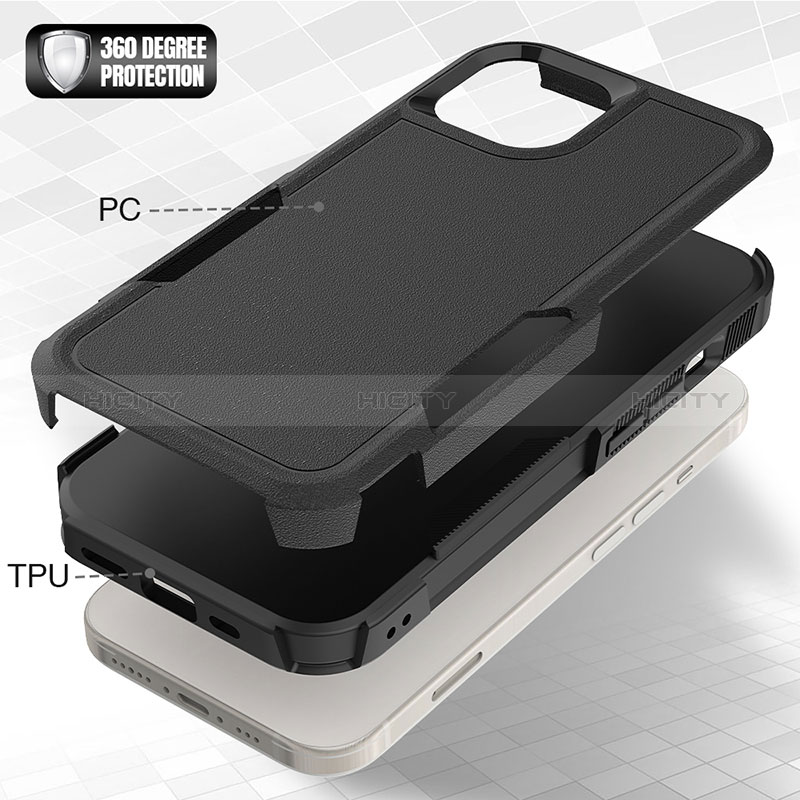 Coque Contour Silicone et Plastique Housse Etui Protection Integrale 360 Degres MQ1 pour Apple iPhone 14 Plus Plus
