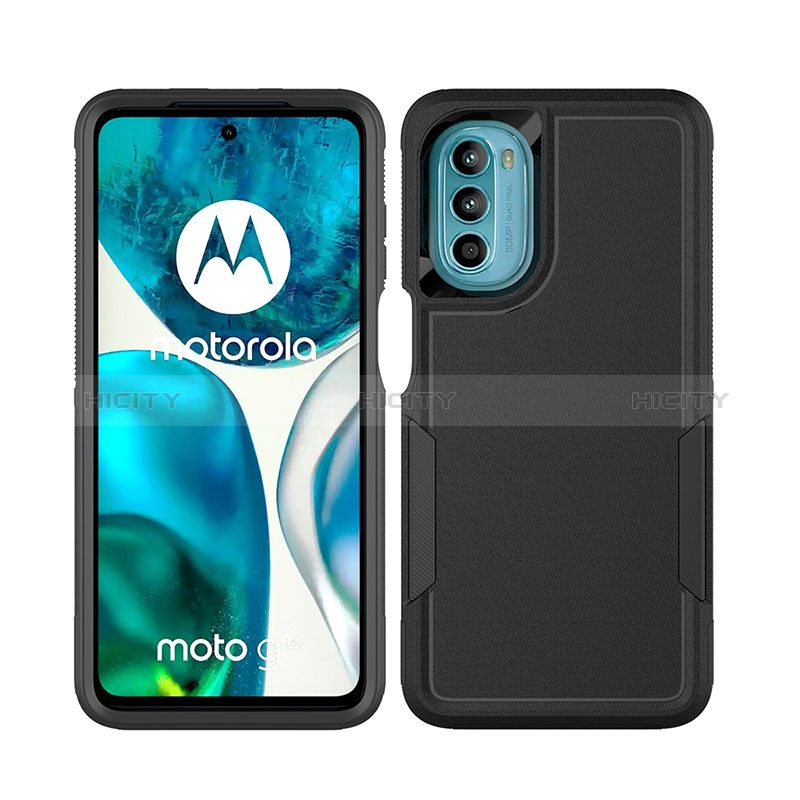 Coque Contour Silicone et Plastique Housse Etui Protection Integrale 360 Degres MQ1 pour Motorola MOTO G52 Plus