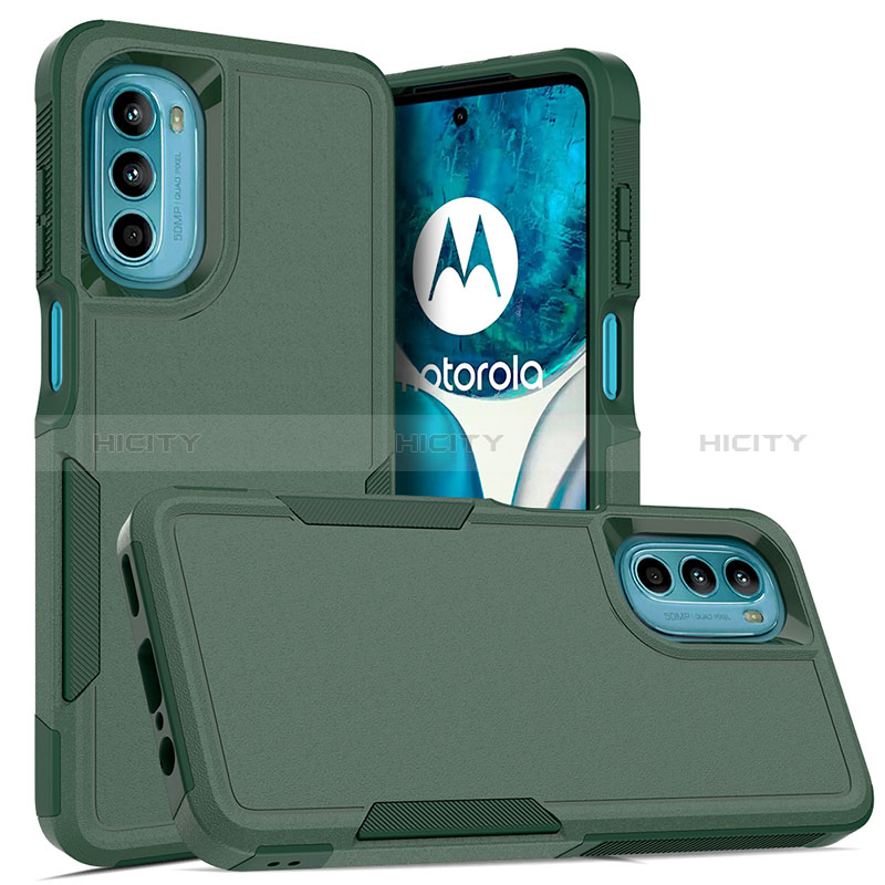 Coque Contour Silicone et Plastique Housse Etui Protection Integrale 360 Degres MQ1 pour Motorola Moto G82 5G Vert Nuit Plus