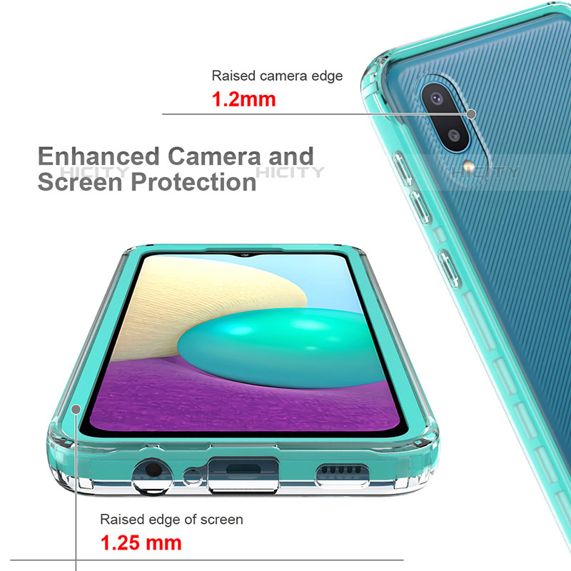 Coque Contour Silicone et Plastique Housse Etui Protection Integrale 360 Degres pour Samsung Galaxy M02 Plus