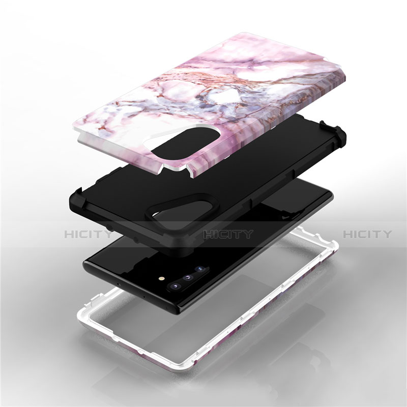 Coque Contour Silicone et Plastique Housse Etui Protection Integrale 360 Degres pour Samsung Galaxy Note 10 Plus