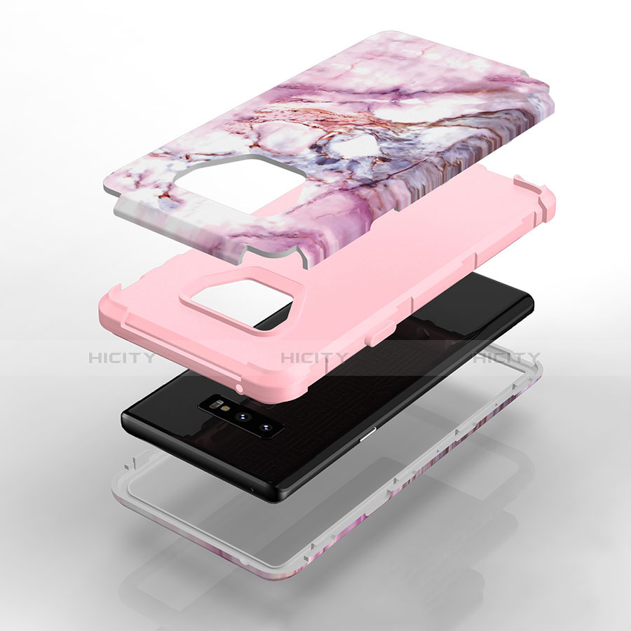 Coque Contour Silicone et Plastique Housse Etui Protection Integrale 360 Degres pour Samsung Galaxy Note 9 Plus
