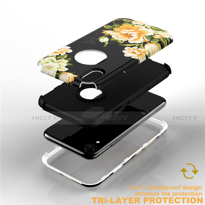 Coque Contour Silicone et Plastique Housse Etui Protection Integrale 360 Degres U01 pour Apple iPhone XR Plus