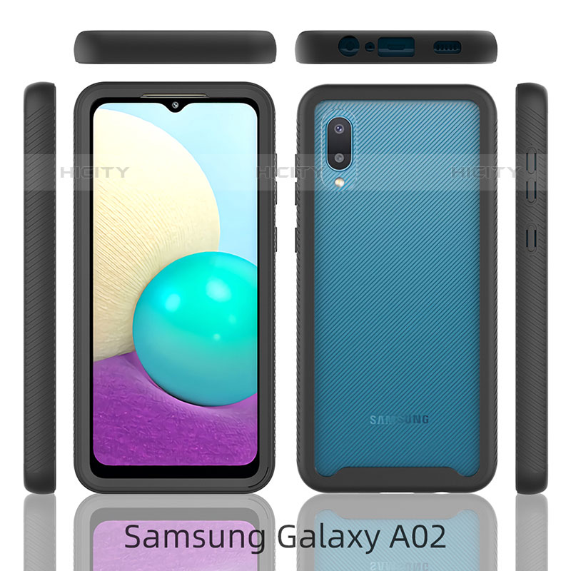 Coque Contour Silicone et Plastique Housse Etui Protection Integrale 360 Degres U01 pour Samsung Galaxy M02 Plus