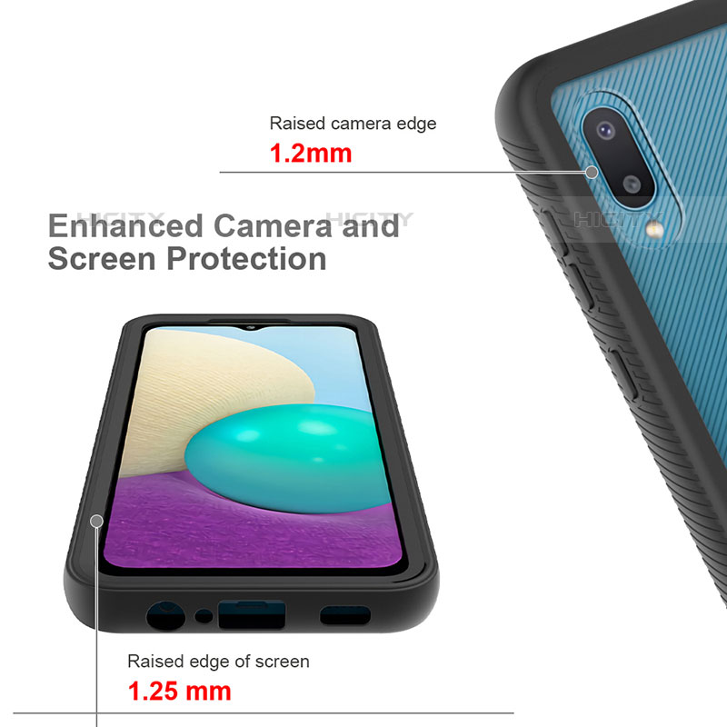 Coque Contour Silicone et Plastique Housse Etui Protection Integrale 360 Degres U01 pour Samsung Galaxy M02 Plus