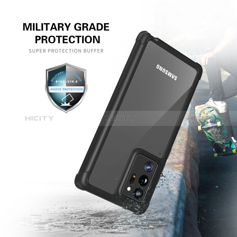 Coque Contour Silicone et Plastique Housse Etui Protection Integrale 360 Degres U02 pour Samsung Galaxy Note 20 Ultra 5G Noir Plus