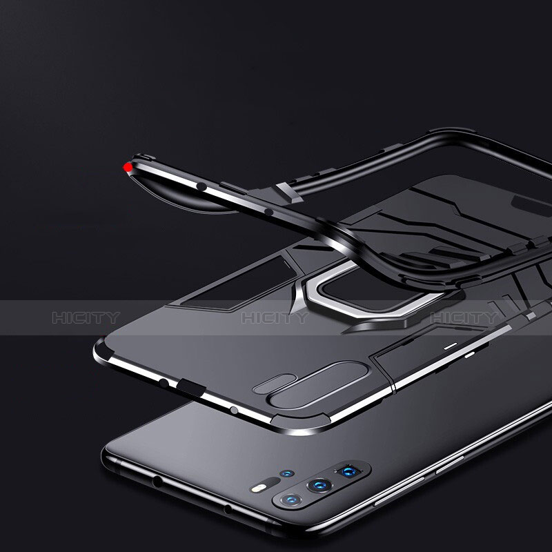 Coque Contour Silicone et Plastique Mat avec Support pour Huawei P30 Pro New Edition Noir Plus