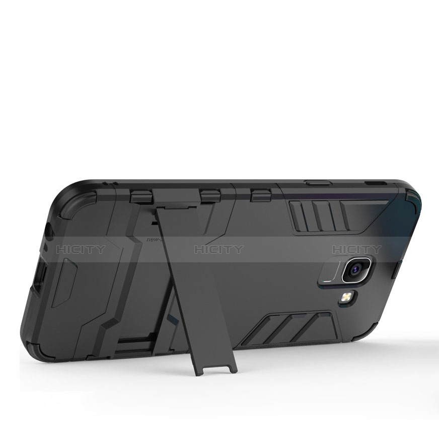 Coque Contour Silicone et Plastique Mat avec Support pour Samsung Galaxy J6 (2018) J600F Noir Plus