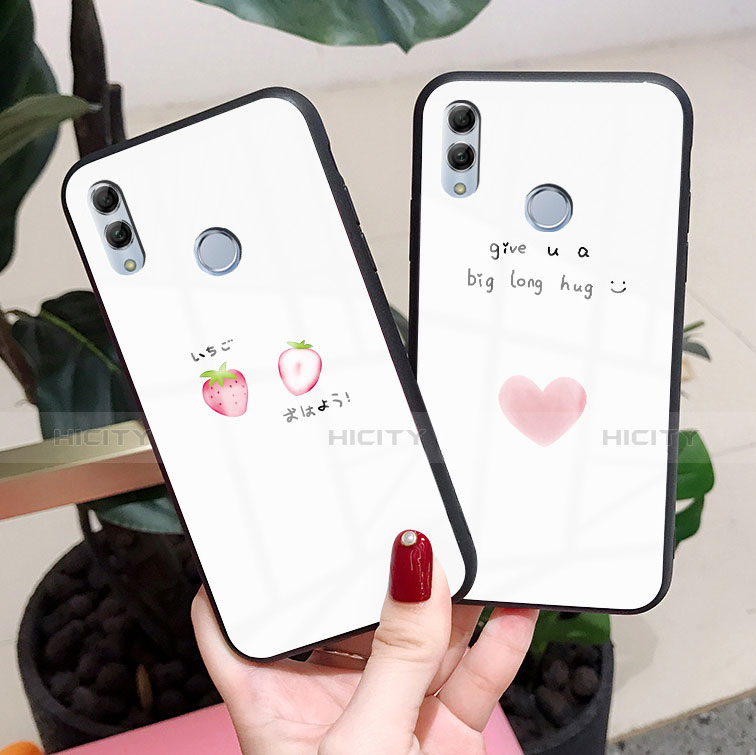 Coque Contour Silicone et Vitre Amour Coeur Miroir Etui Housse pour Huawei Honor 10 Lite Plus