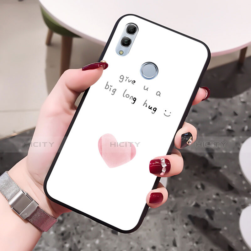 Coque Contour Silicone et Vitre Amour Coeur Miroir pour Huawei Honor 10 Lite Rose Plus
