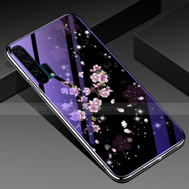 Coque Contour Silicone et Vitre Fleurs Miroir Etui Housse K02 pour Huawei Honor 20 Pro Mixte Plus