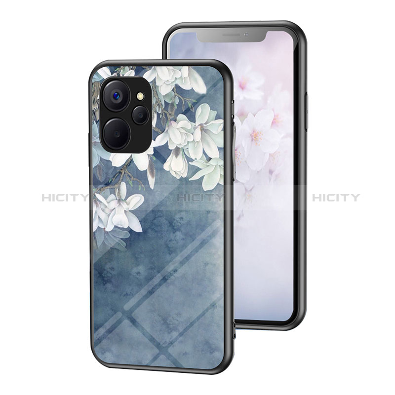 Coque Contour Silicone et Vitre Fleurs Miroir Etui Housse pour Realme 10 5G Plus