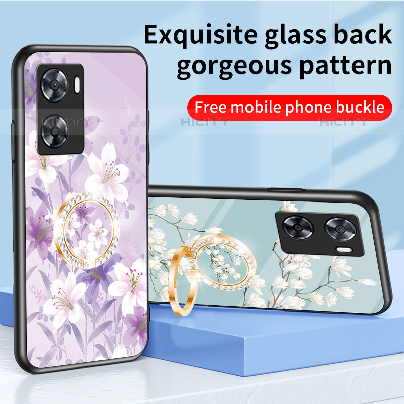 Coque Contour Silicone et Vitre Fleurs Miroir Etui Housse S01 pour OnePlus Nord N20 SE Plus