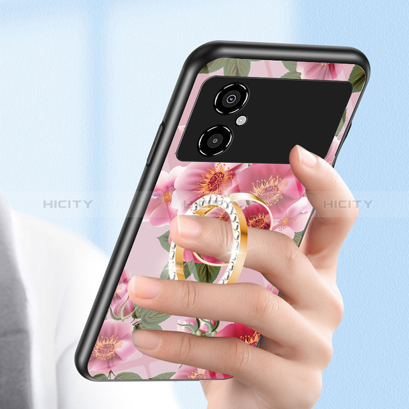 Coque Contour Silicone et Vitre Fleurs Miroir Etui Housse S01 pour Xiaomi Redmi Note 11R 5G Plus