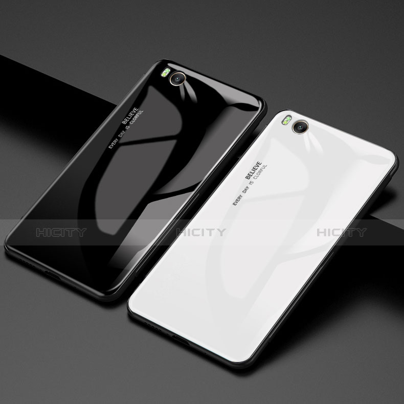 Coque Contour Silicone et Vitre Miroir Housse Etui Degrade Arc en Ciel pour Xiaomi Mi 5S 4G Plus