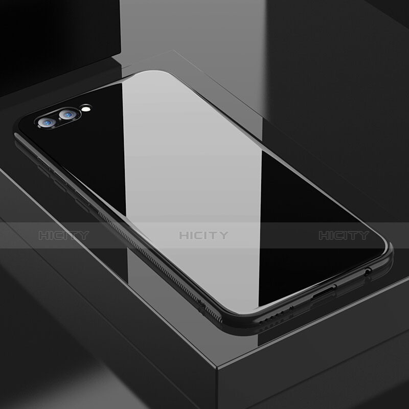 Coque Contour Silicone et Vitre Miroir Housse Etui M04 pour Huawei Honor View 10 Noir Plus