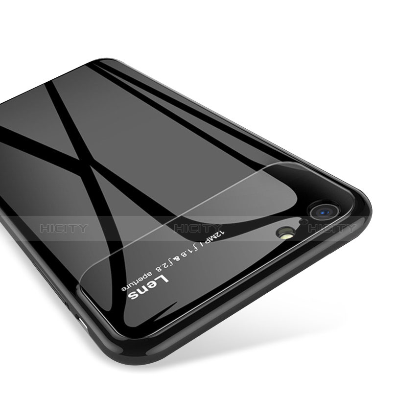 Coque Contour Silicone et Vitre Miroir Housse Etui pour Apple iPhone 6 Noir Plus