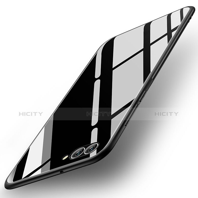 Coque Contour Silicone et Vitre Miroir Housse Etui pour Huawei Nova 2S Noir Plus