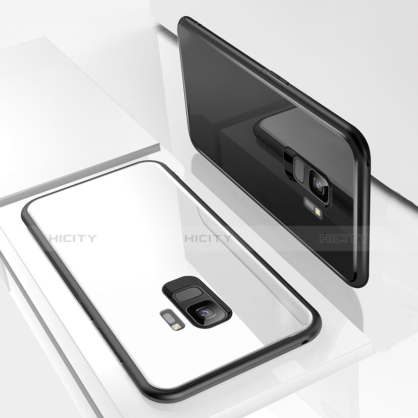 Coque Contour Silicone et Vitre Miroir Housse Etui pour Samsung Galaxy S9 Plus