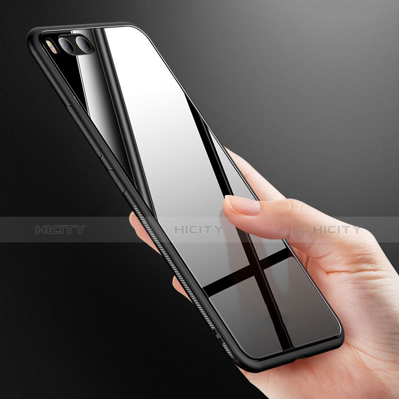 Coque Contour Silicone et Vitre Miroir Housse Etui pour Xiaomi Mi 6 Plus