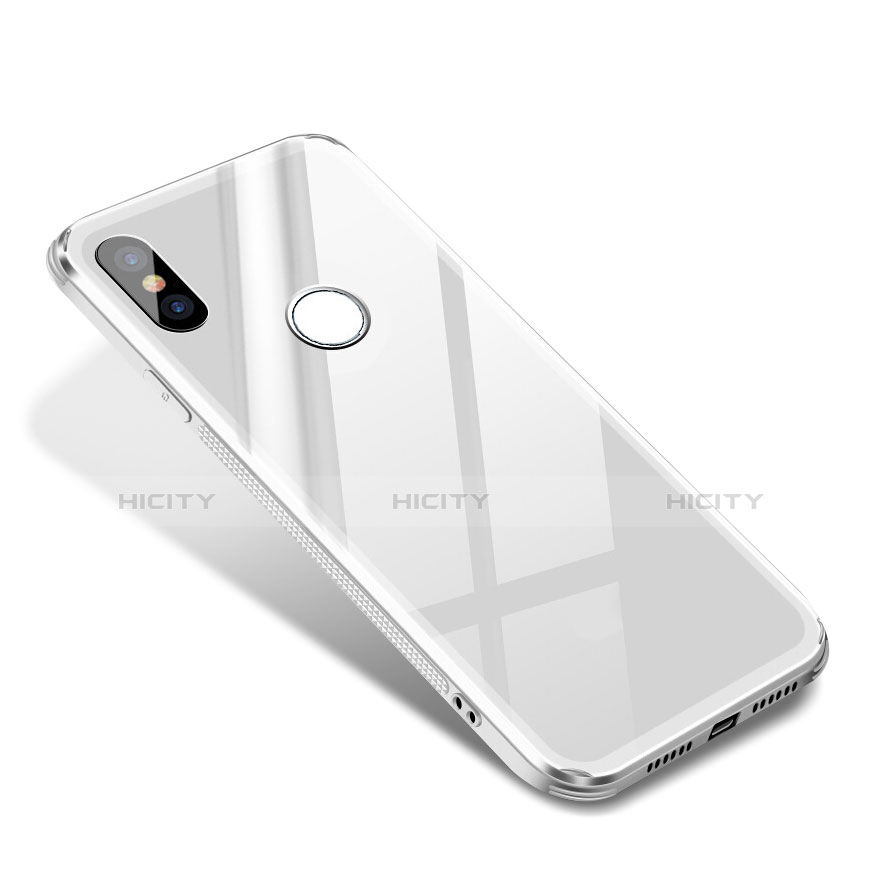 Coque Contour Silicone et Vitre Miroir Housse Etui pour Xiaomi Mi 8 SE Blanc Plus