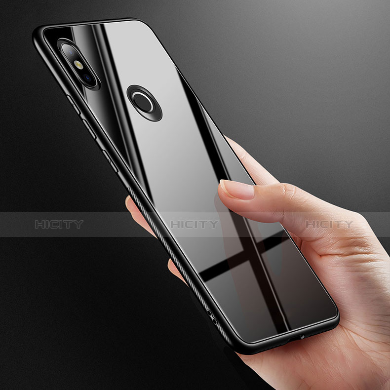 Coque Contour Silicone et Vitre Miroir Housse Etui pour Xiaomi Mi A2 Plus