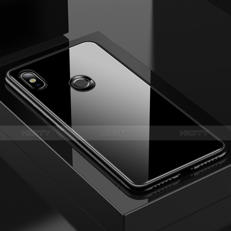 Coque Contour Silicone et Vitre Miroir Housse Etui pour Xiaomi Mi A2 Plus