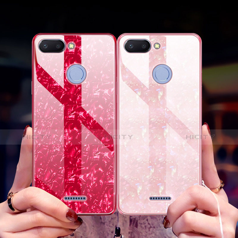 Coque Contour Silicone et Vitre Miroir Housse Etui pour Xiaomi Redmi 6 Plus