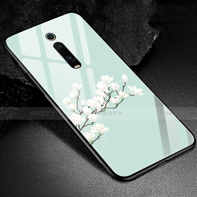 Coque Contour Silicone et Vitre Motif Fantaisie Miroir Etui Housse K02 pour Xiaomi Mi 9T Pro Vert Plus