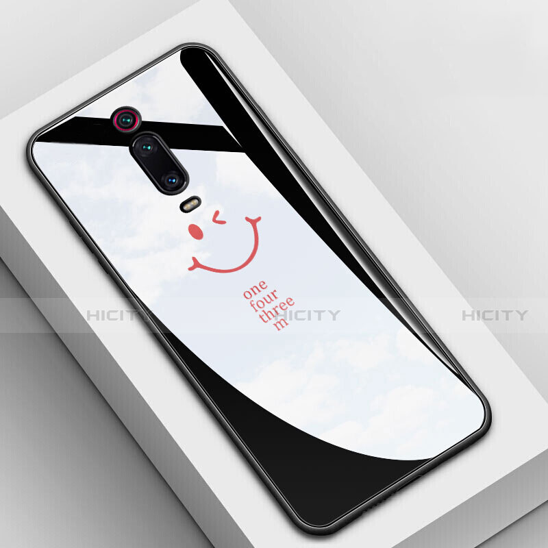 Coque Contour Silicone et Vitre Motif Fantaisie Miroir Etui Housse K03 pour Xiaomi Redmi K20 Noir Plus