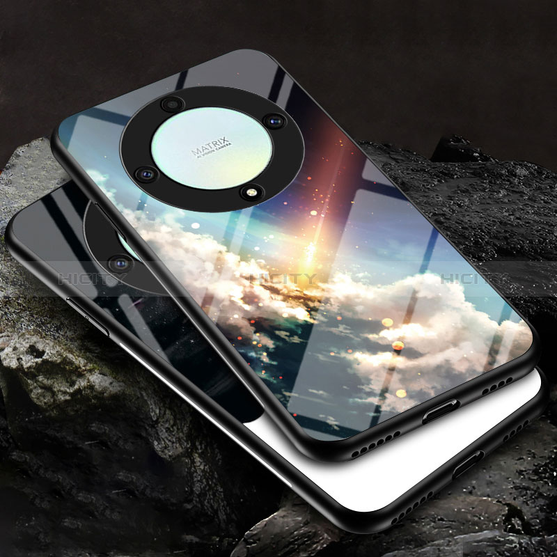 Coque Contour Silicone et Vitre Motif Fantaisie Miroir Etui Housse LS1 pour Huawei Honor Magic5 Lite 5G Plus