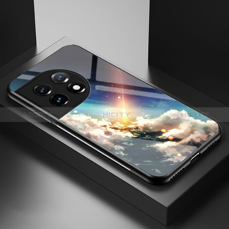 Coque Contour Silicone et Vitre Motif Fantaisie Miroir Etui Housse LS1 pour OnePlus 11 5G Mixte Plus