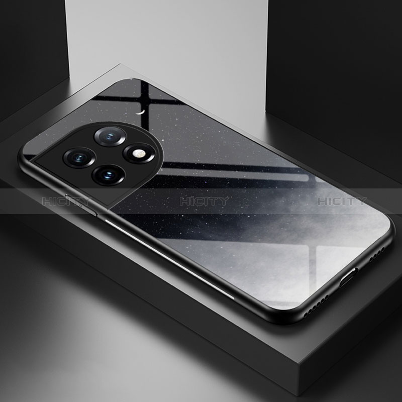 Coque Contour Silicone et Vitre Motif Fantaisie Miroir Etui Housse LS1 pour OnePlus 11 5G Plus