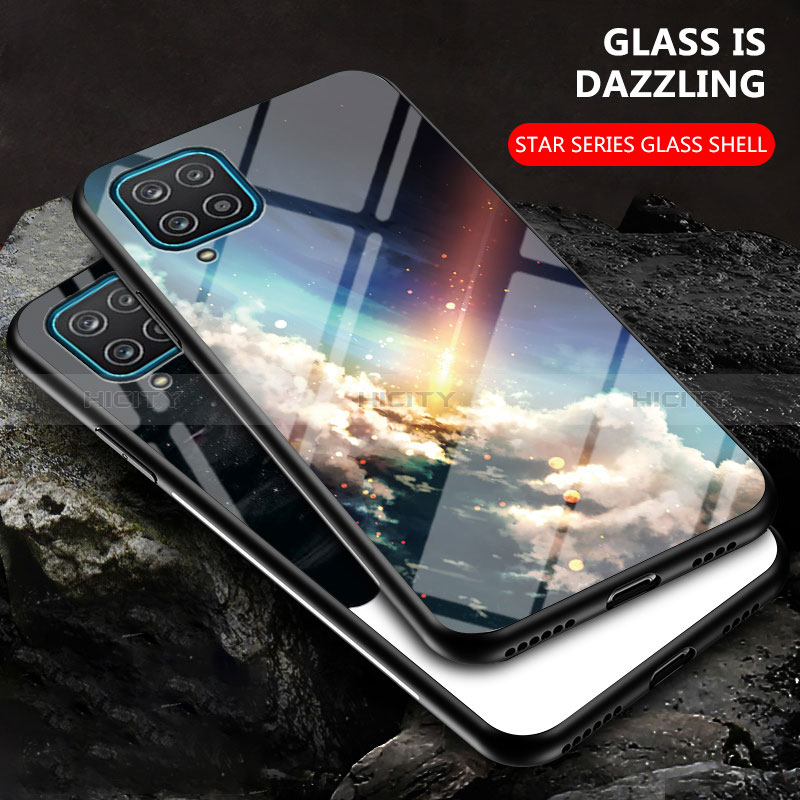 Coque Contour Silicone et Vitre Motif Fantaisie Miroir Etui Housse LS1 pour Samsung Galaxy A12 Plus