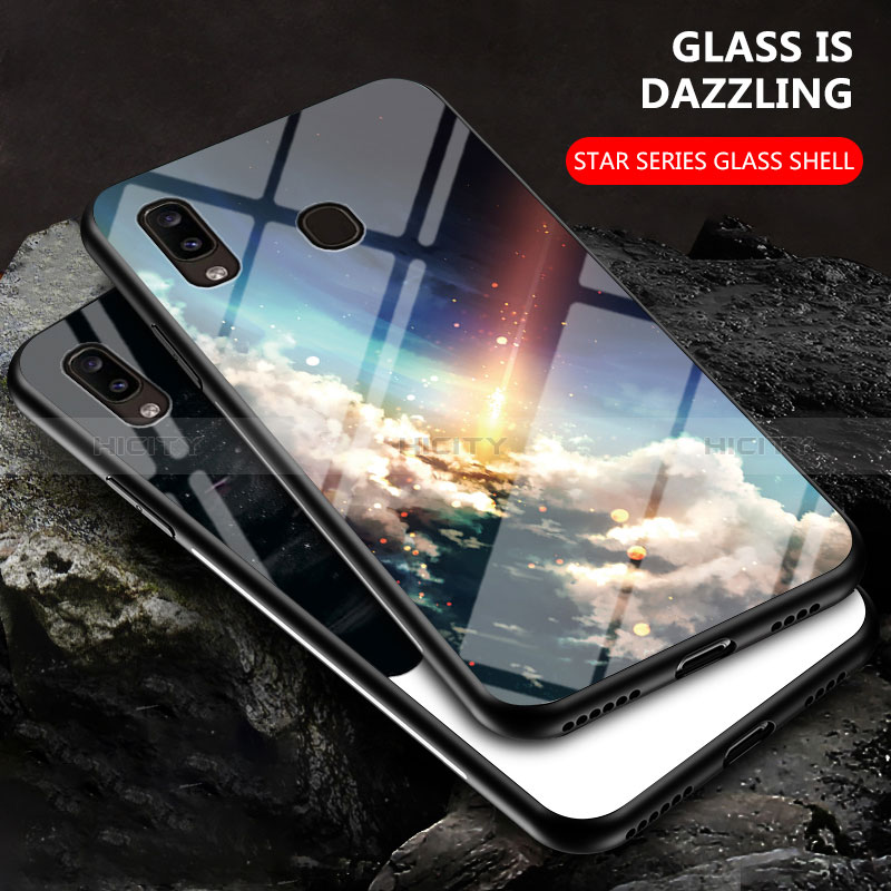 Coque Contour Silicone et Vitre Motif Fantaisie Miroir Etui Housse LS1 pour Samsung Galaxy A20e Plus