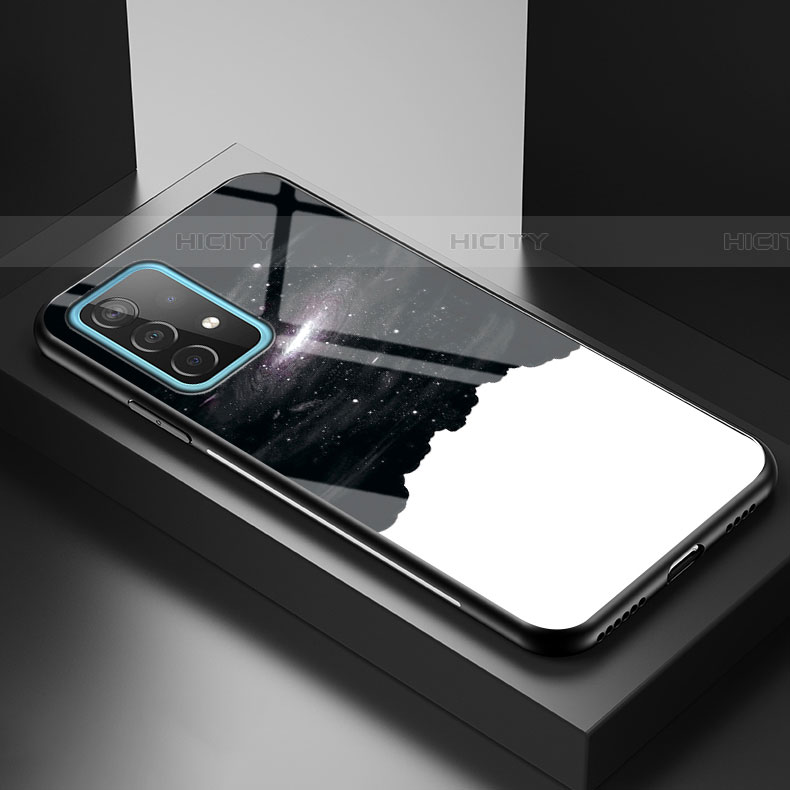 Coque Contour Silicone et Vitre Motif Fantaisie Miroir Etui Housse LS1 pour Samsung Galaxy A52 5G Plus