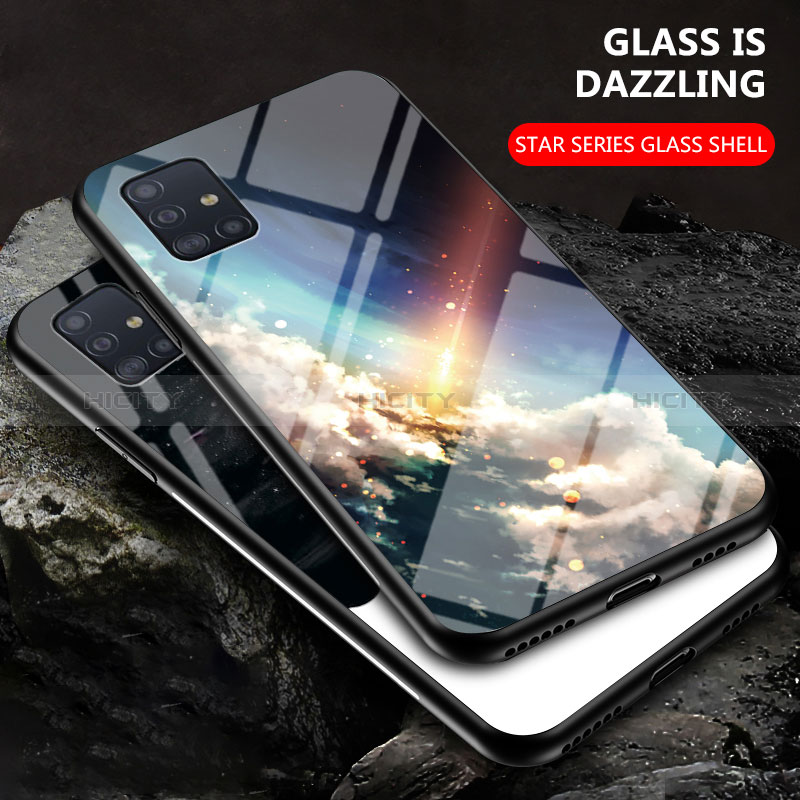 Coque Contour Silicone et Vitre Motif Fantaisie Miroir Etui Housse LS1 pour Samsung Galaxy A71 5G Plus