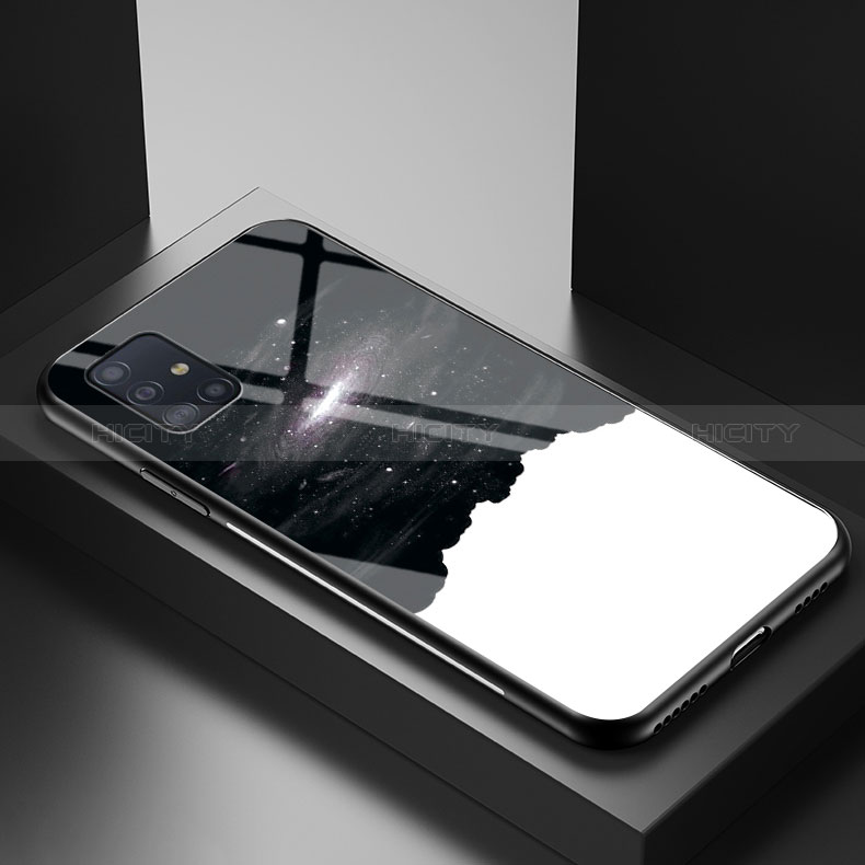 Coque Contour Silicone et Vitre Motif Fantaisie Miroir Etui Housse LS1 pour Samsung Galaxy A71 5G Plus