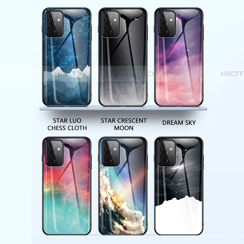 Coque Contour Silicone et Vitre Motif Fantaisie Miroir Etui Housse LS1 pour Samsung Galaxy A72 5G Plus