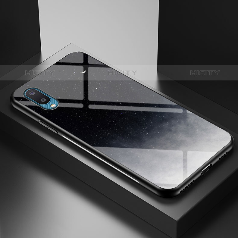 Coque Contour Silicone et Vitre Motif Fantaisie Miroir Etui Housse LS1 pour Samsung Galaxy M02 Plus