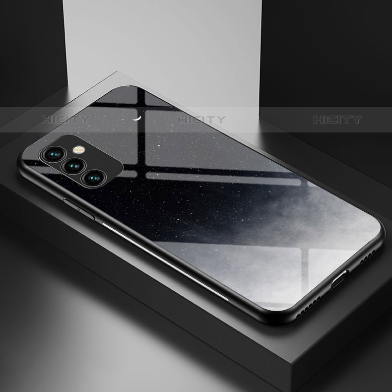 Coque Contour Silicone et Vitre Motif Fantaisie Miroir Etui Housse LS1 pour Samsung Galaxy M23 5G Plus