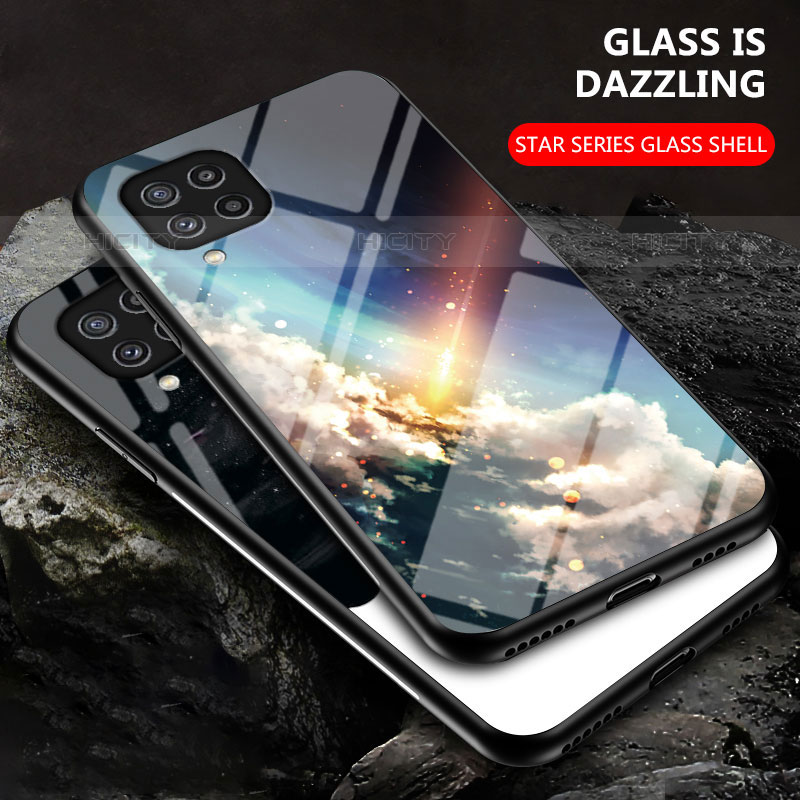 Coque Contour Silicone et Vitre Motif Fantaisie Miroir Etui Housse LS1 pour Samsung Galaxy M32 4G Plus