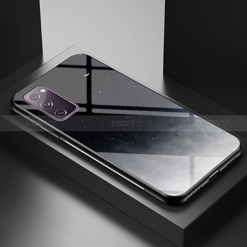 Coque Contour Silicone et Vitre Motif Fantaisie Miroir Etui Housse LS1 pour Samsung Galaxy S20 FE (2022) 5G Gris Plus
