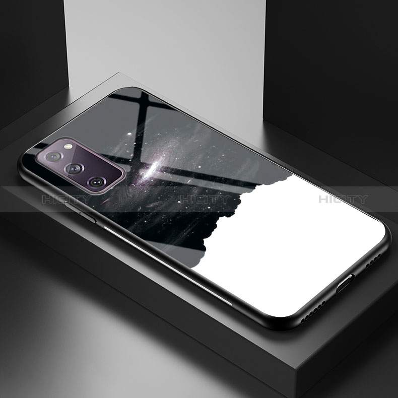 Coque Contour Silicone et Vitre Motif Fantaisie Miroir Etui Housse LS1 pour Samsung Galaxy S20 FE 5G Noir Plus
