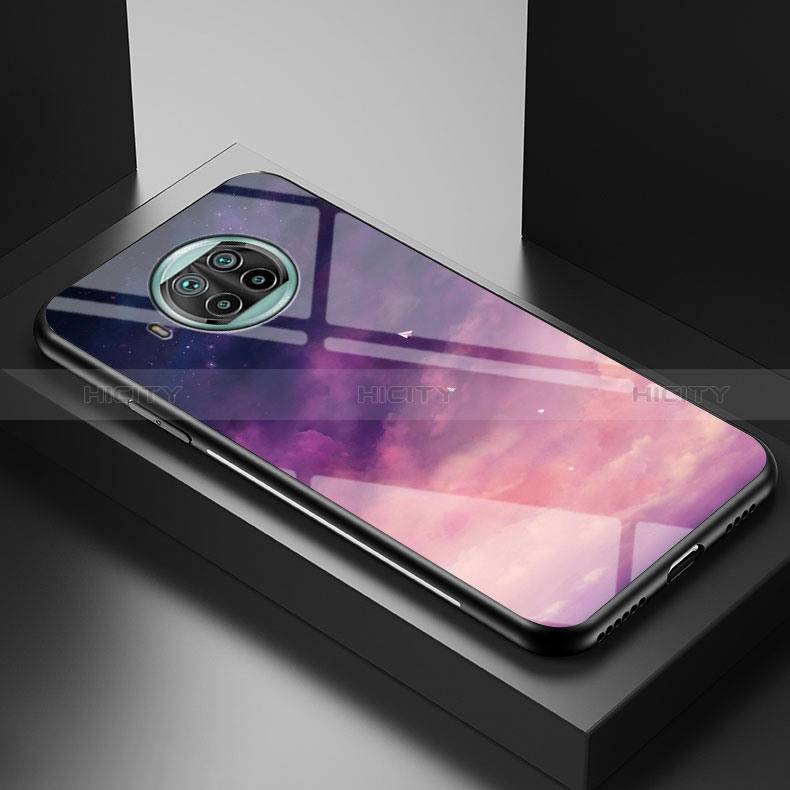 Coque Contour Silicone et Vitre Motif Fantaisie Miroir Etui Housse LS1 pour Xiaomi Mi 10T Lite 5G Violet Plus