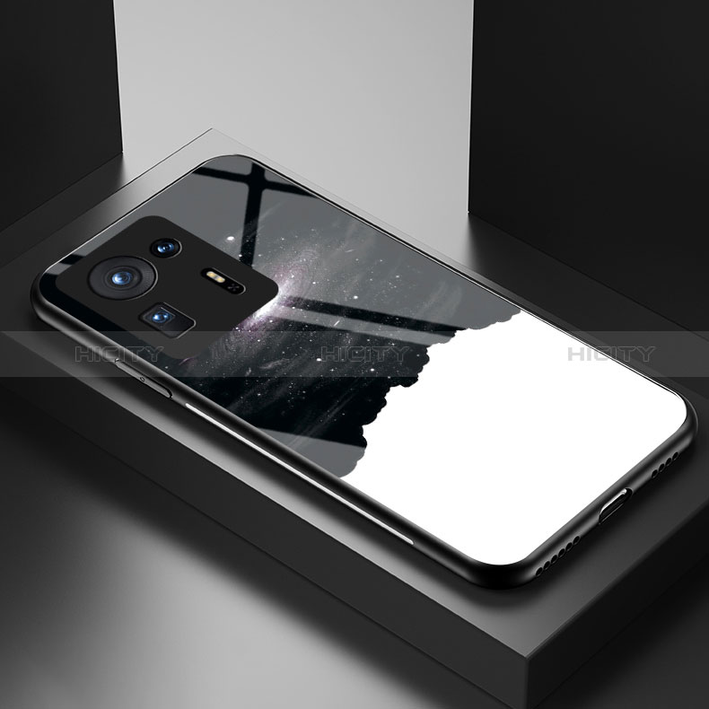 Coque Contour Silicone et Vitre Motif Fantaisie Miroir Etui Housse LS1 pour Xiaomi Mi Mix 4 5G Noir Plus