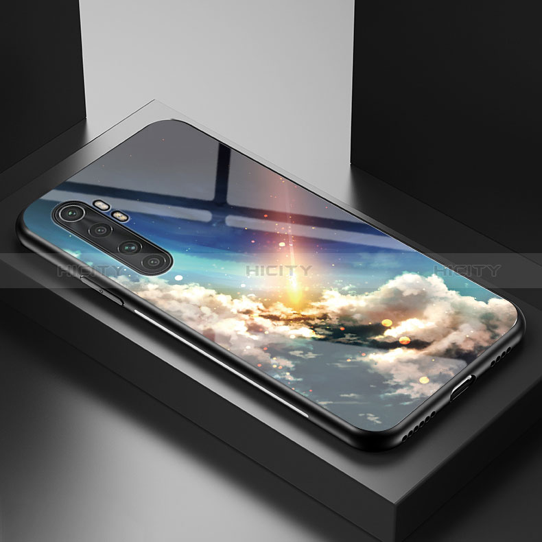 Coque Contour Silicone et Vitre Motif Fantaisie Miroir Etui Housse LS1 pour Xiaomi Mi Note 10 Lite Plus