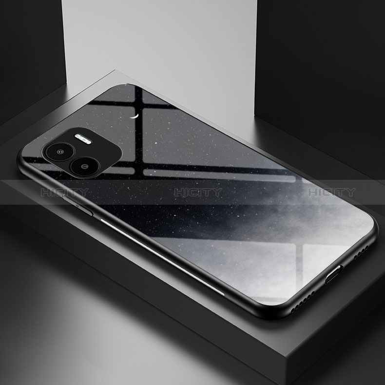 Coque Contour Silicone et Vitre Motif Fantaisie Miroir Etui Housse LS1 pour Xiaomi Redmi A1 Plus